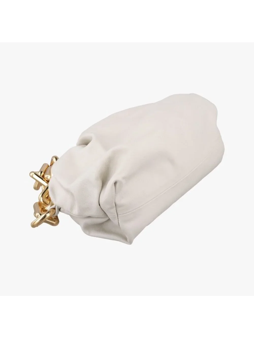 Bottega Veneta the Chain Pouch White Lambskin